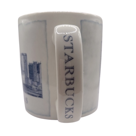 Dallas‎ Skyline STARBUCKS White Mug. The Big D. 18oz. - Picture 2 of 4